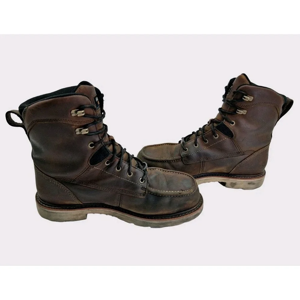 Ariat Rebar Boots Mens Size 11 EE Brown Leather Waterproof Work Composite Toe